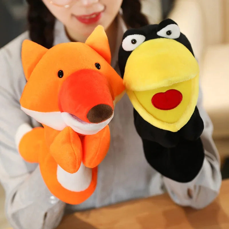 Stuffed Plush Animals Toys Hand Finger Puppet Kawaii Dolls Educational Baby Toys Learning & Education Monkey Tiger Children Gift