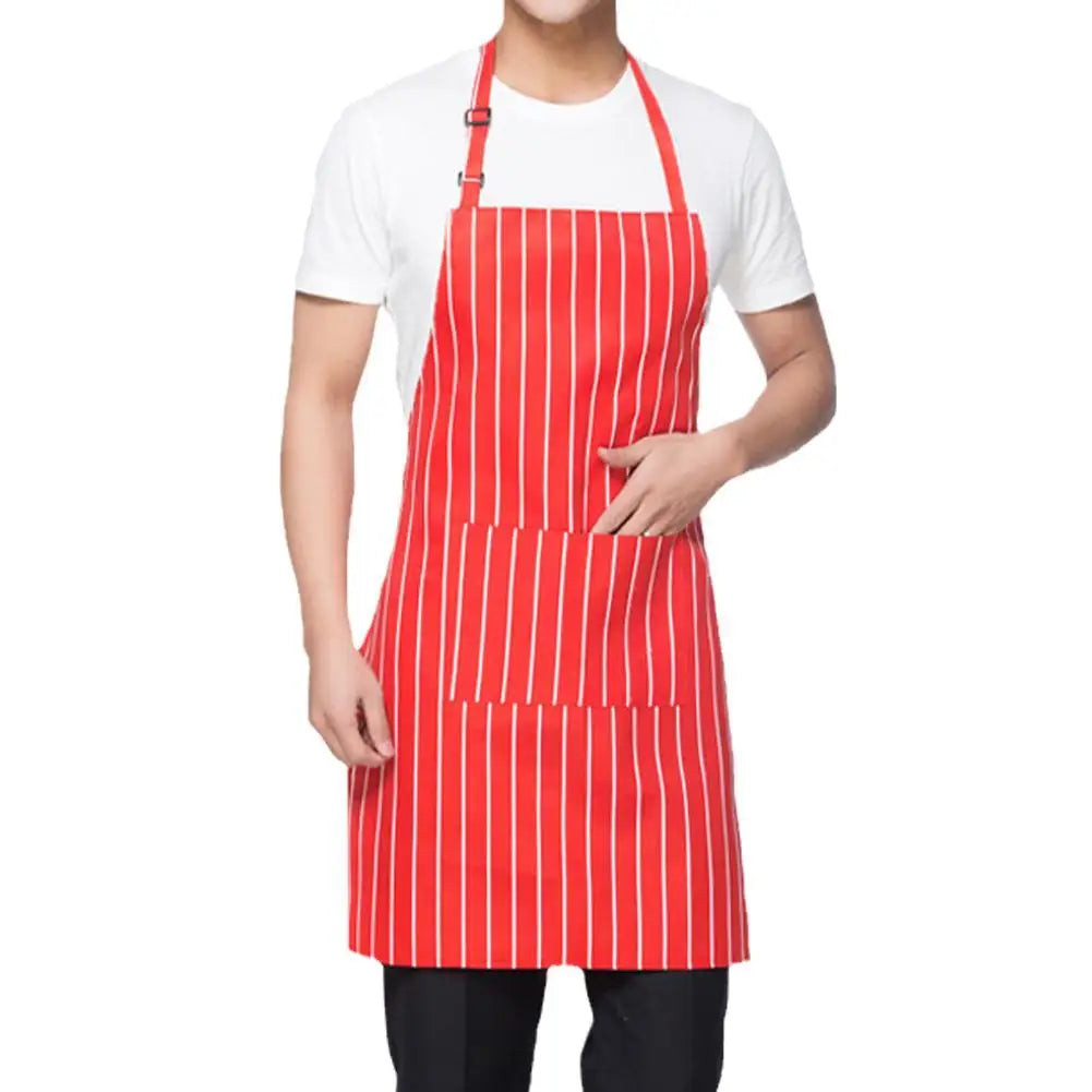 Delantal de cocina delantal de cocinero con cuello halter con 2 bolsillos delantales sin mangas para catering para hombres y mujeres delantal de camarero para barbacoa con estampado