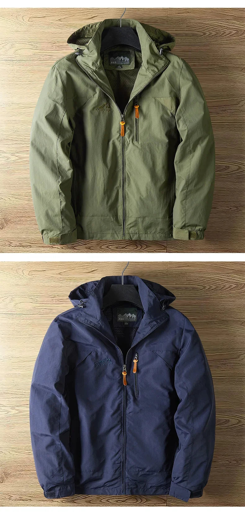 Chaquetas casuales de primavera y otoño para hombre, sección delgada, chaqueta perforada con capucha para hombre, versátil para escalada y ropa de calle
