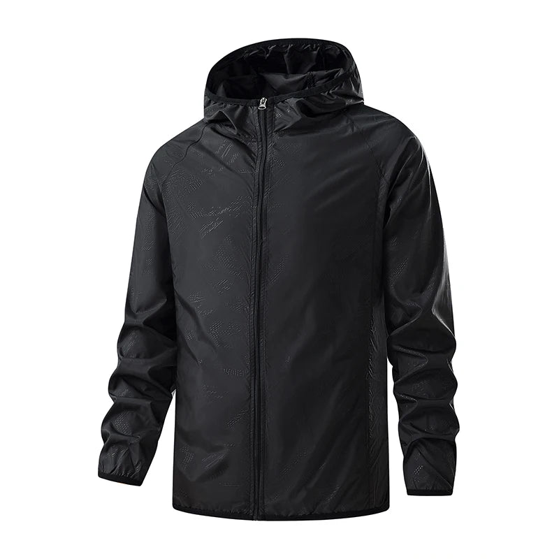 Chaqueta de senderismo JNLN para hombre y mujer, impermeable, con protección solar, cortavientos, unisex, para camping, escalada, para exteriores, impermeable, ropa portátil