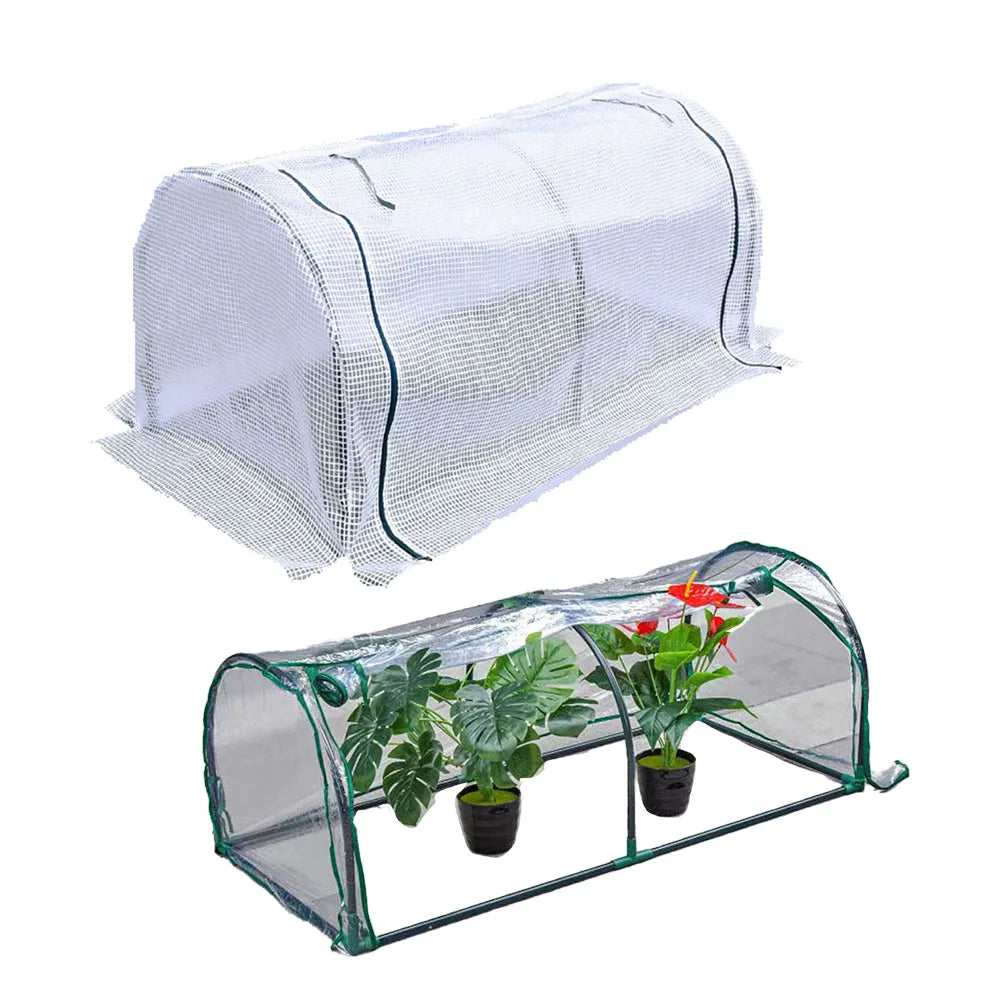 Hageoppsett 120*60*50 cm tunneldrivhus sukkulent plantebeskyttelsesdeksel plantebeskyttelse innendørs utendørs bruk