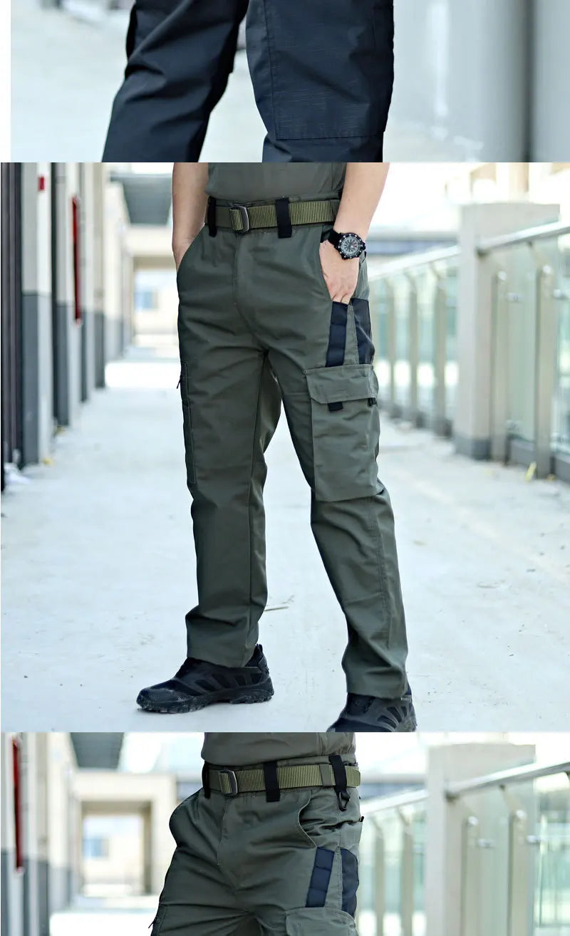 Pantalones de trabajo tácticos nuevos para hombre, pantalones cargo para exteriores, pantalones impermeables multibolsillos, ropa de trabajo para exteriores de otoño y primavera, pantalones de senderismo