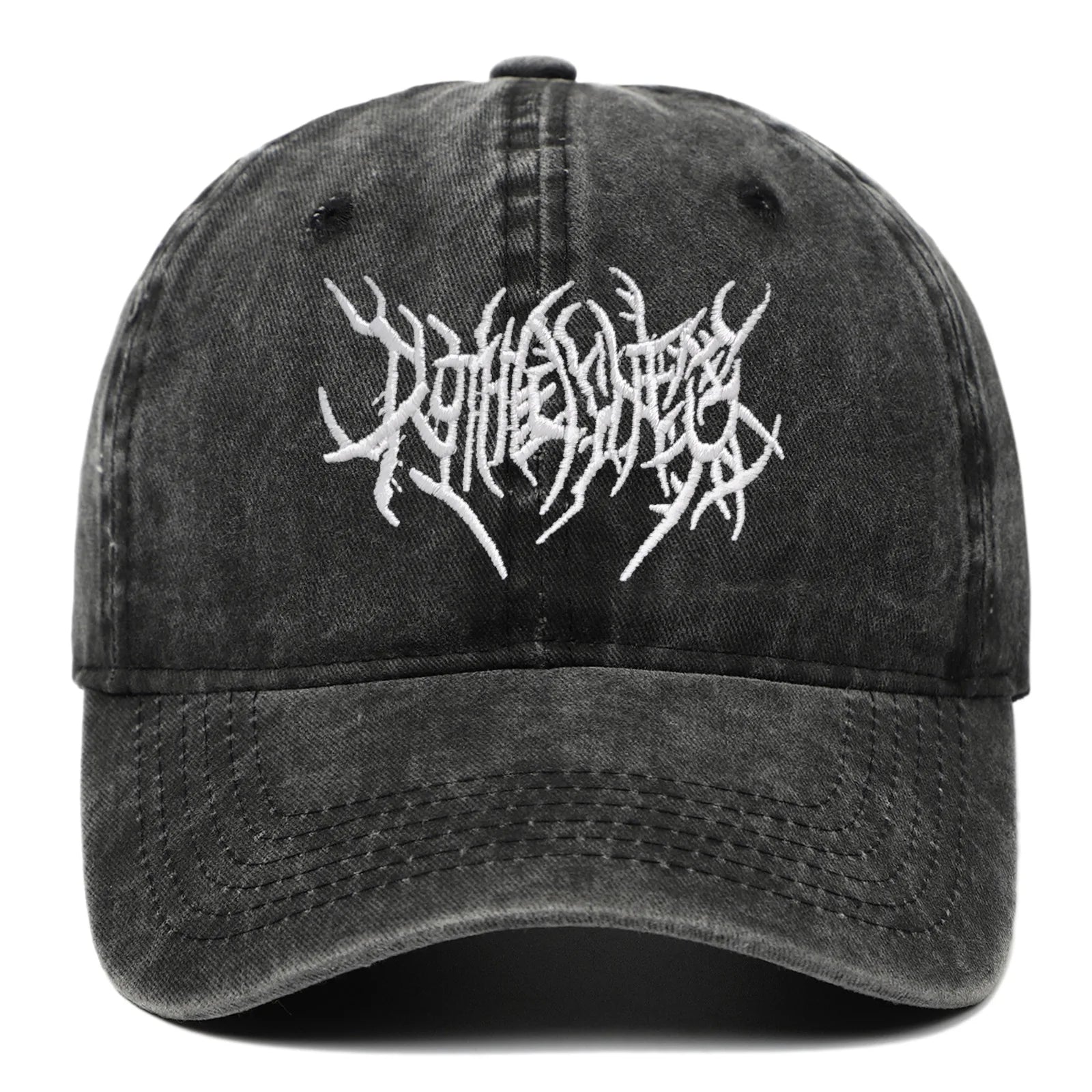 Casquette de baseball tendance brodée de style rock avec logo unique