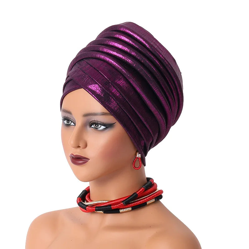 Pleated Auto Gele Headtie – Effortless African Elegance for Every Occasion