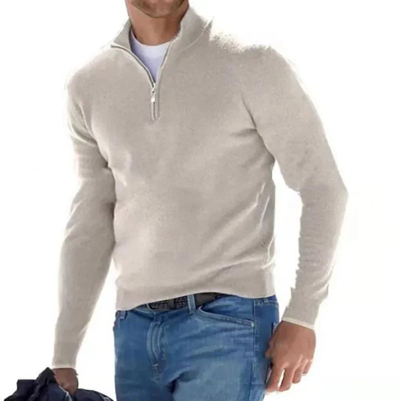 Pull décontracté à manches longues et col en V pour homme, nouvelle collection automne