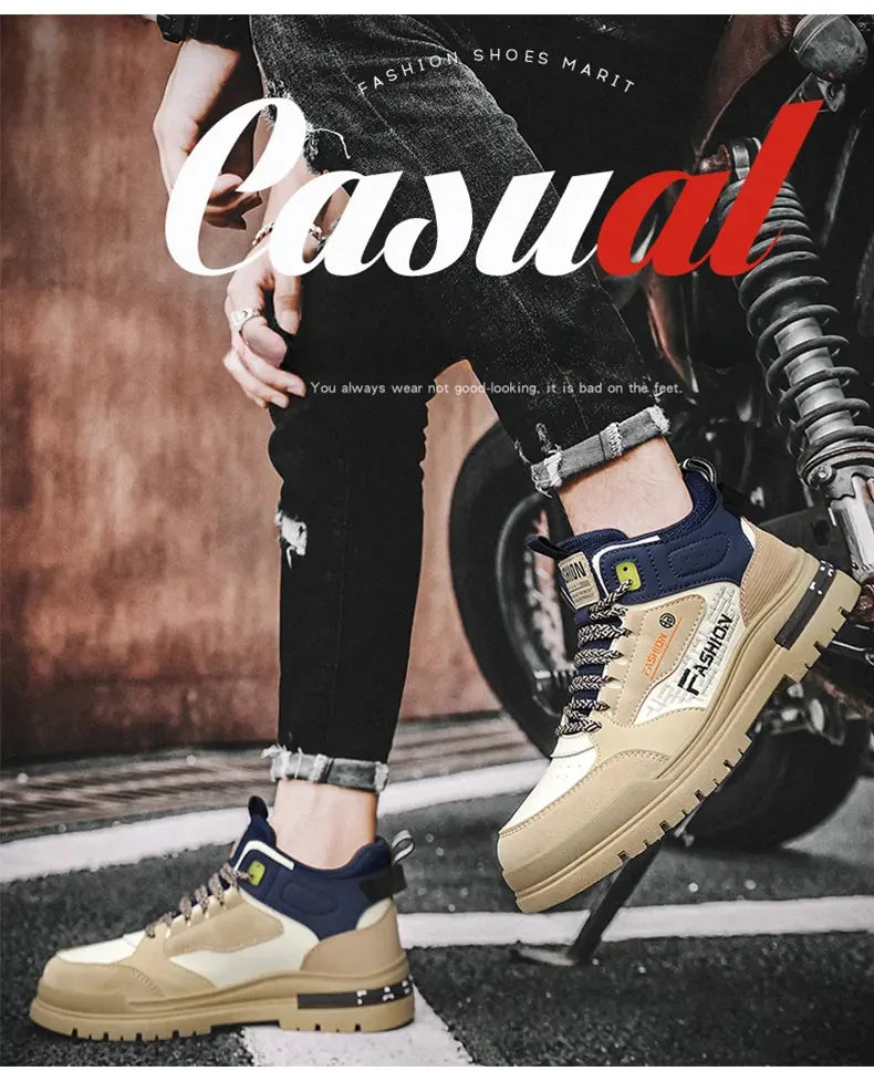 Zapatillas Casual Vulcanizadas para Hombre – Zapatos de Suela Blanda para Caminar y Exteriores