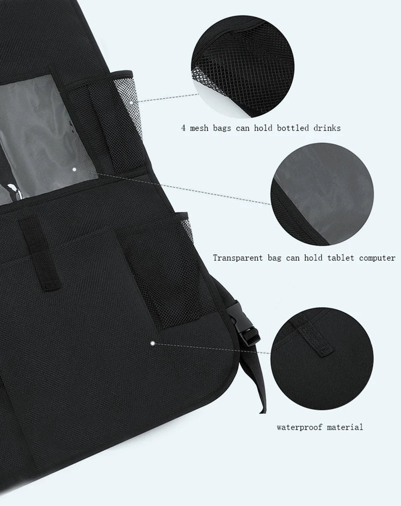 1 ud. Bolsa de almacenamiento para el respaldo del asiento del automóvil Protector de asiento de automóvil Cubierta organizadora universal para el asiento trasero del automóvil con bolsillos de almacenamiento