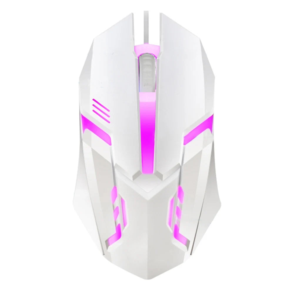 Ratón USB con cable E-Sports, ratón de juegos LED colorido, ratón óptico con cable de 5000 DPI para ordenador de sobremesa, portátil, PC