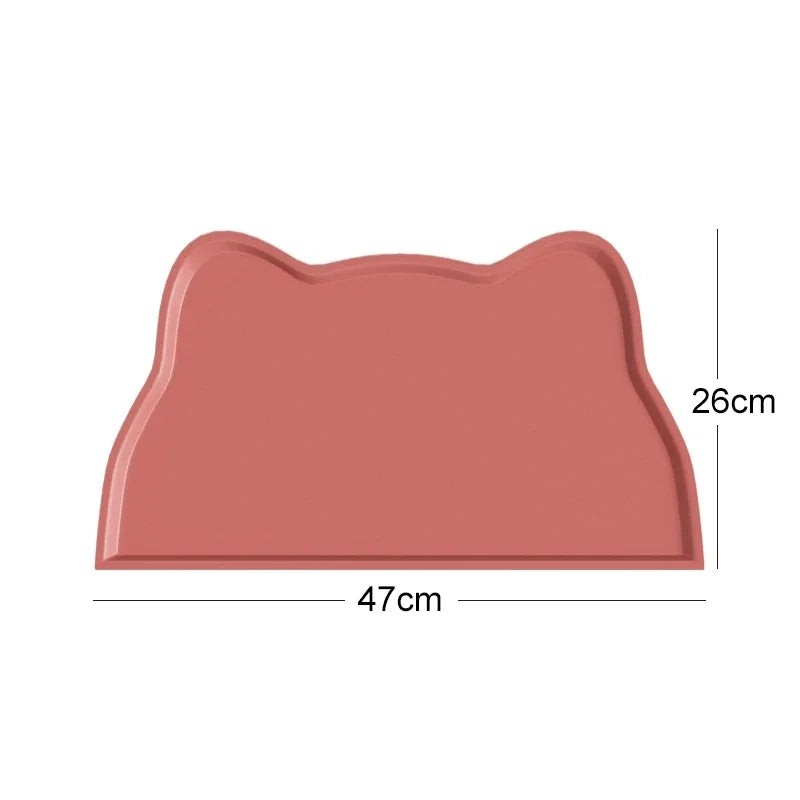Set de table pour animaux de compagnie, tapis d'alimentation pour chats et chiens, étanche, anti-fuite, avec tapis en silicone antidérapant et facile à nettoyer