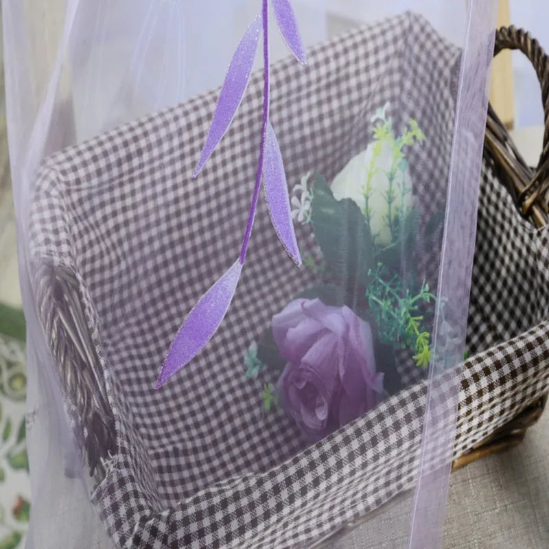 Fashion Chic House Room Living Room Bedroom Door Window Decoration Curtains Yarn Curtains Willow Pattern Upscale Jacquard