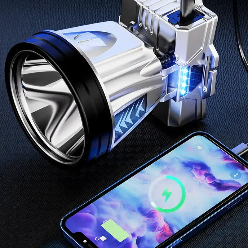 Lampe frontale LED rechargeable haute puissance ultra-lumineuse, lampe torche d'extérieur à charge d'urgence haute luminosité, lampe de pêche