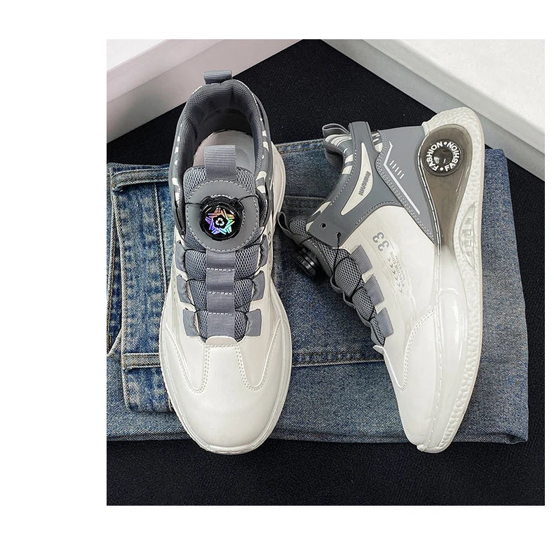 Zapatillas de Hombre con Hebilla Giratoria Cómodas Antideslizantes con Cordones Duraderas para Actividades al Aire Libre de Hombre