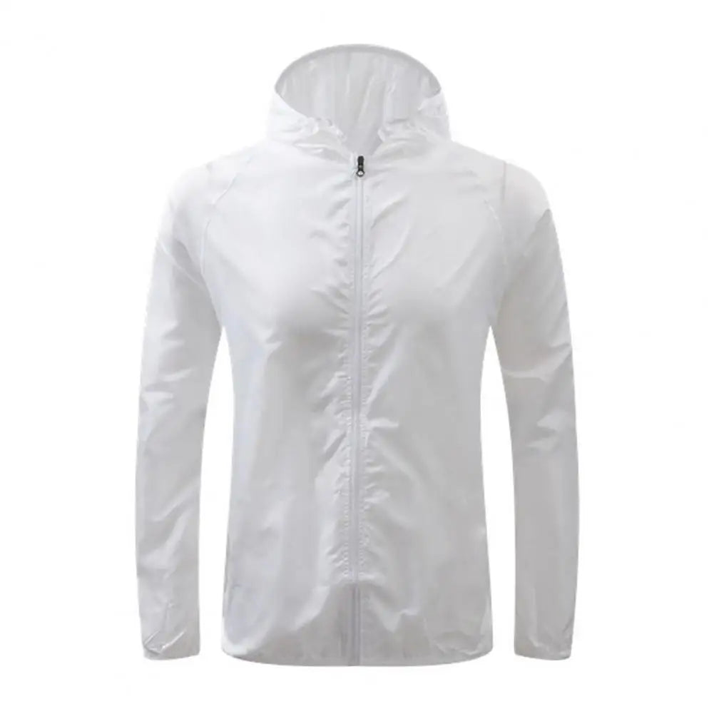 Chaqueta de Sol para Hombre y Mujer Chaquetas de Senderismo Impermeables Cortavientos de Sol de Secado Rápido Manga Larga Fina Color Caramelo Abrigo Anti-UV