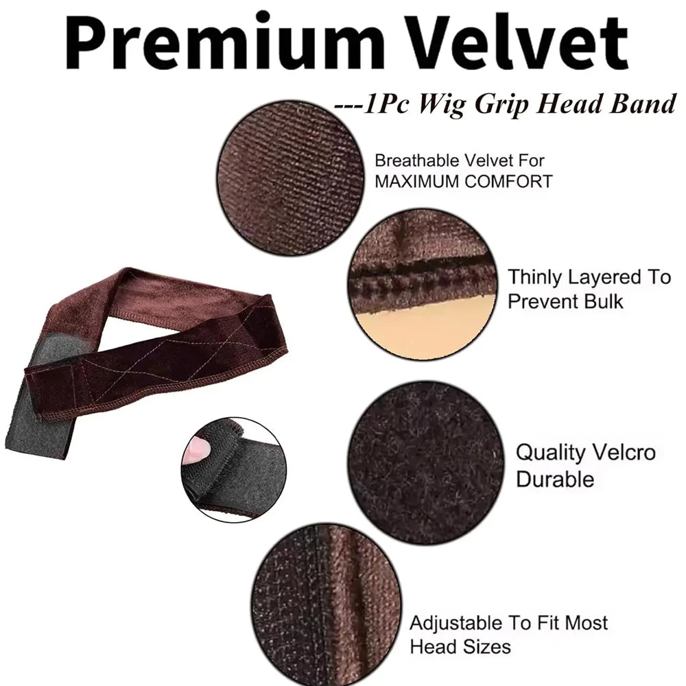 Wig Grip Band & Cap Set