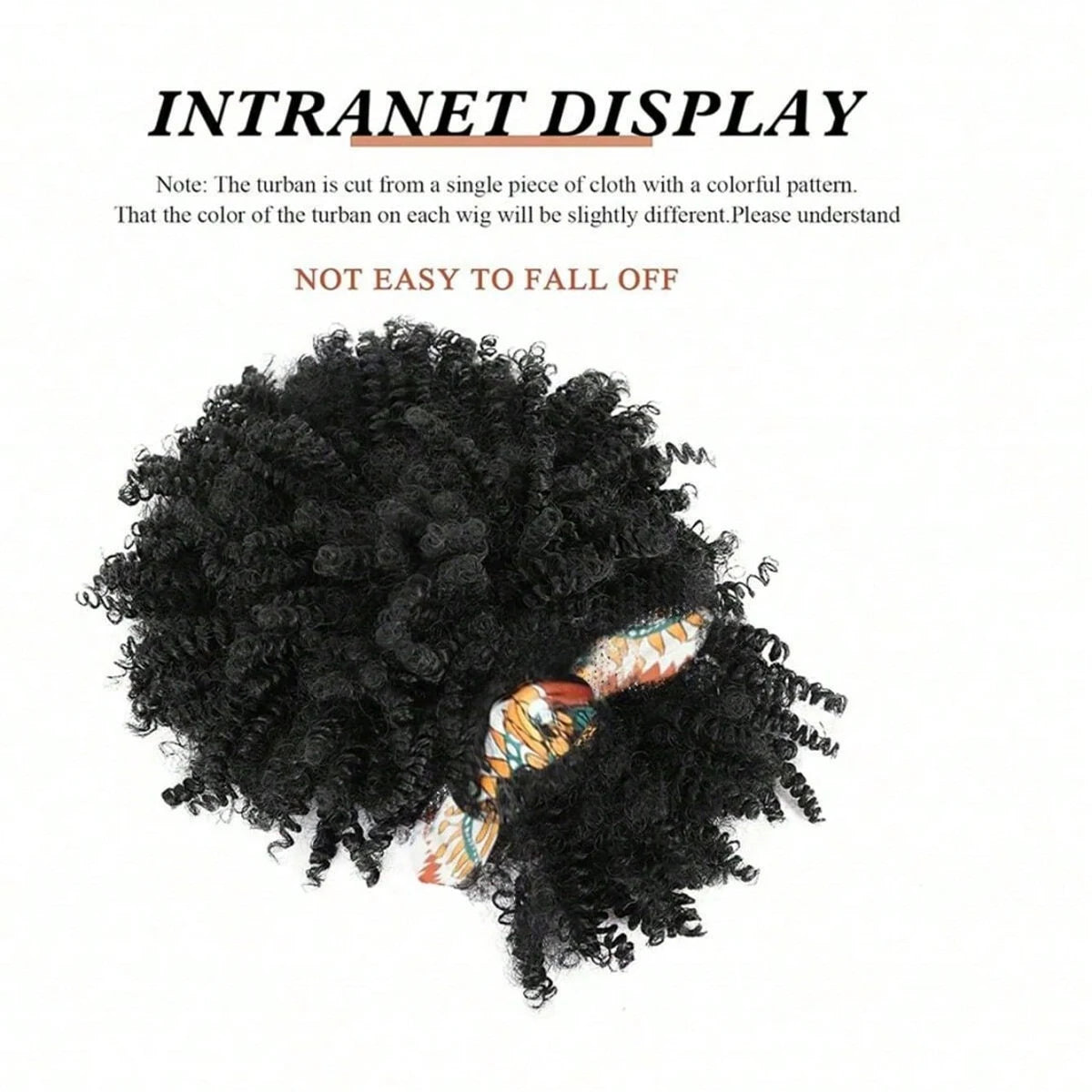 Black Headband Afro Wig