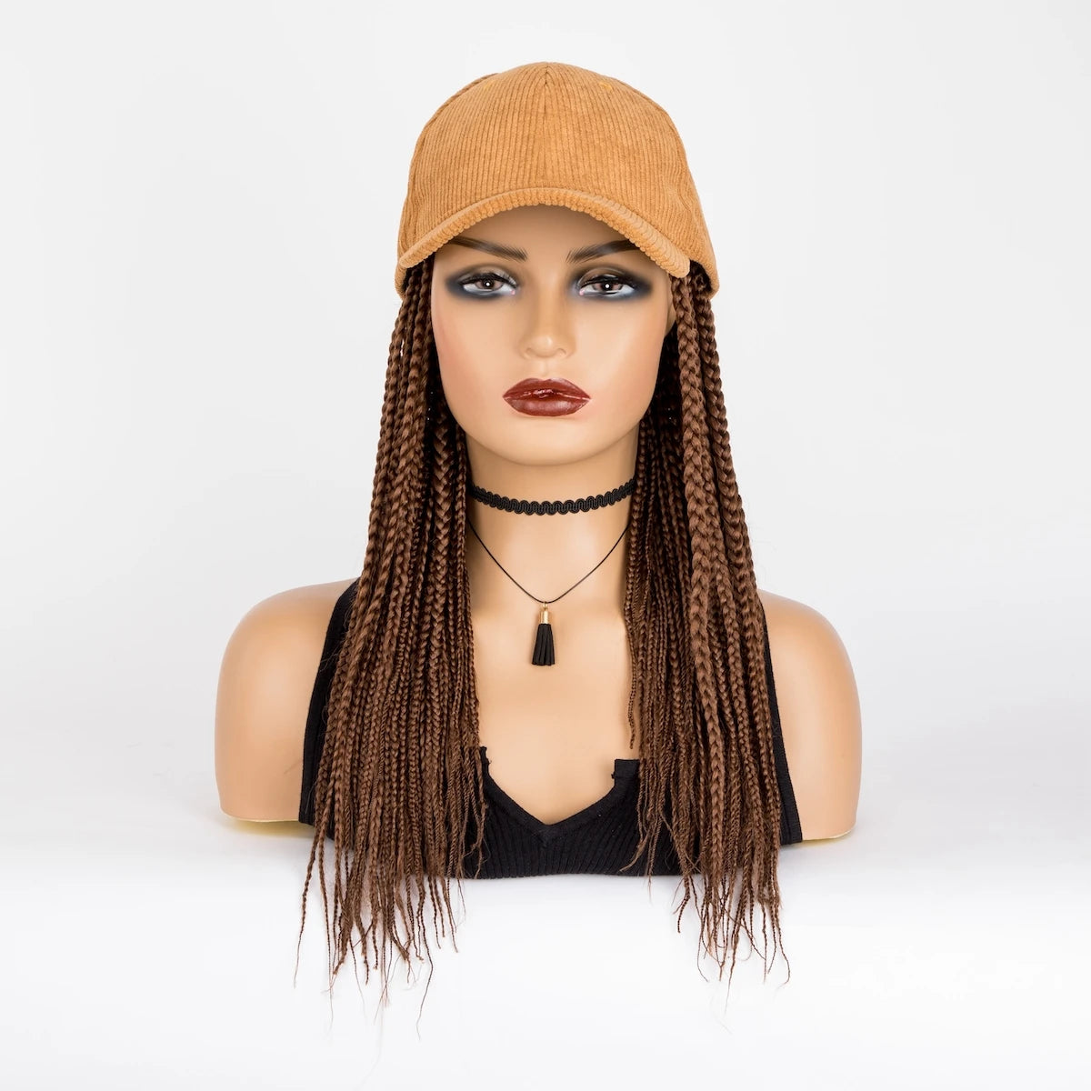 Peluca con gorro trenzado
