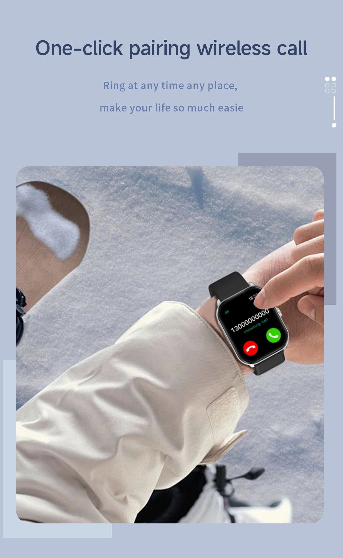Reloj inteligente con pantalla grande de 2.01 pulgadas, cámara a prueba de agua, múltiples modos deportivos, llamadas Bluetooth, para hombres y mujeres, Smartwatch para Xiaomi