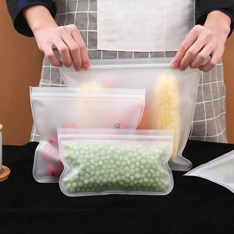 Bolsa de silicona reutilizable para alimentos