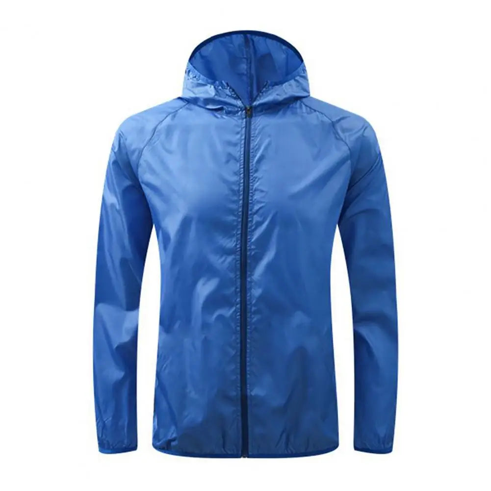 Chaqueta de Sol para Hombre y Mujer Chaquetas de Senderismo Impermeables Cortavientos de Sol de Secado Rápido Manga Larga Fina Color Caramelo Abrigo Anti-UV