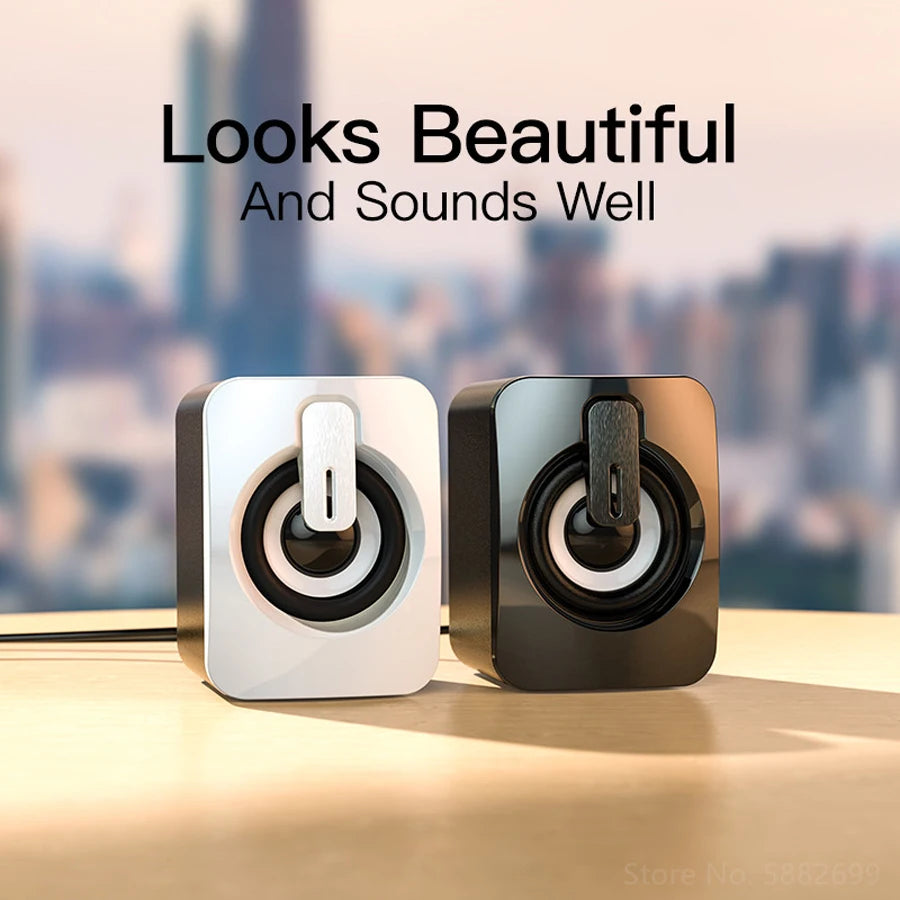 Altavoz de computadora para PC portátil de escritorio Caixa De Som Caja de sonido Sistema de audio de música Bocina Columna Acústica Columna Unidad amplificada