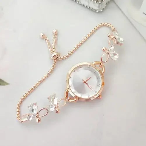 Klokker for kvinner Reloj Mujer Mermaid Chain Luxury Diamond dameklokke Armbånd Mote Quartz Klokker часы женские наручные
