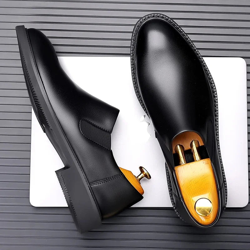 Zapatos formales italianos para hombre, zapatos de vestir de negocios de cuero para boda, zapatos Oxford para hombre, zapatos de oficina Scarpe Uomo Eleganti