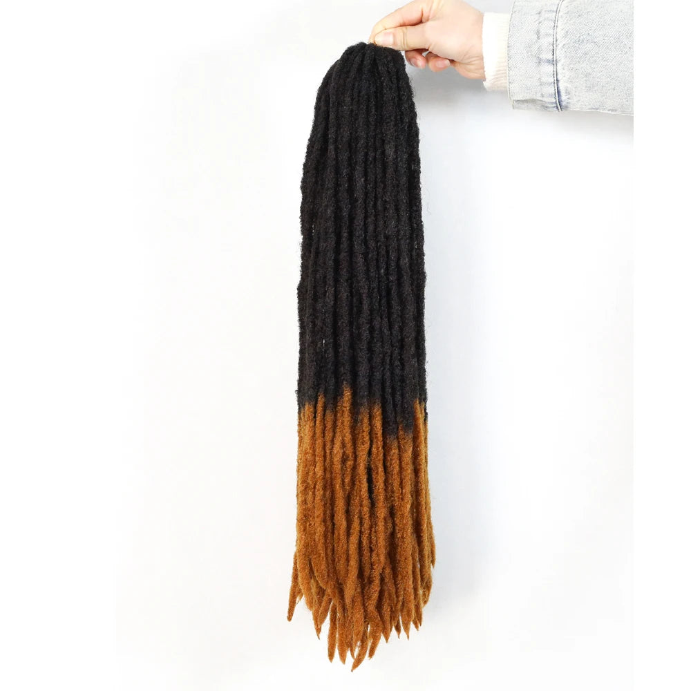 Locs Straight Crochet Braids Dreadlocks Synthetic Hair Extensions 20 Inch Goddess Locs Crochet Hair Soft Faux Locs Hair