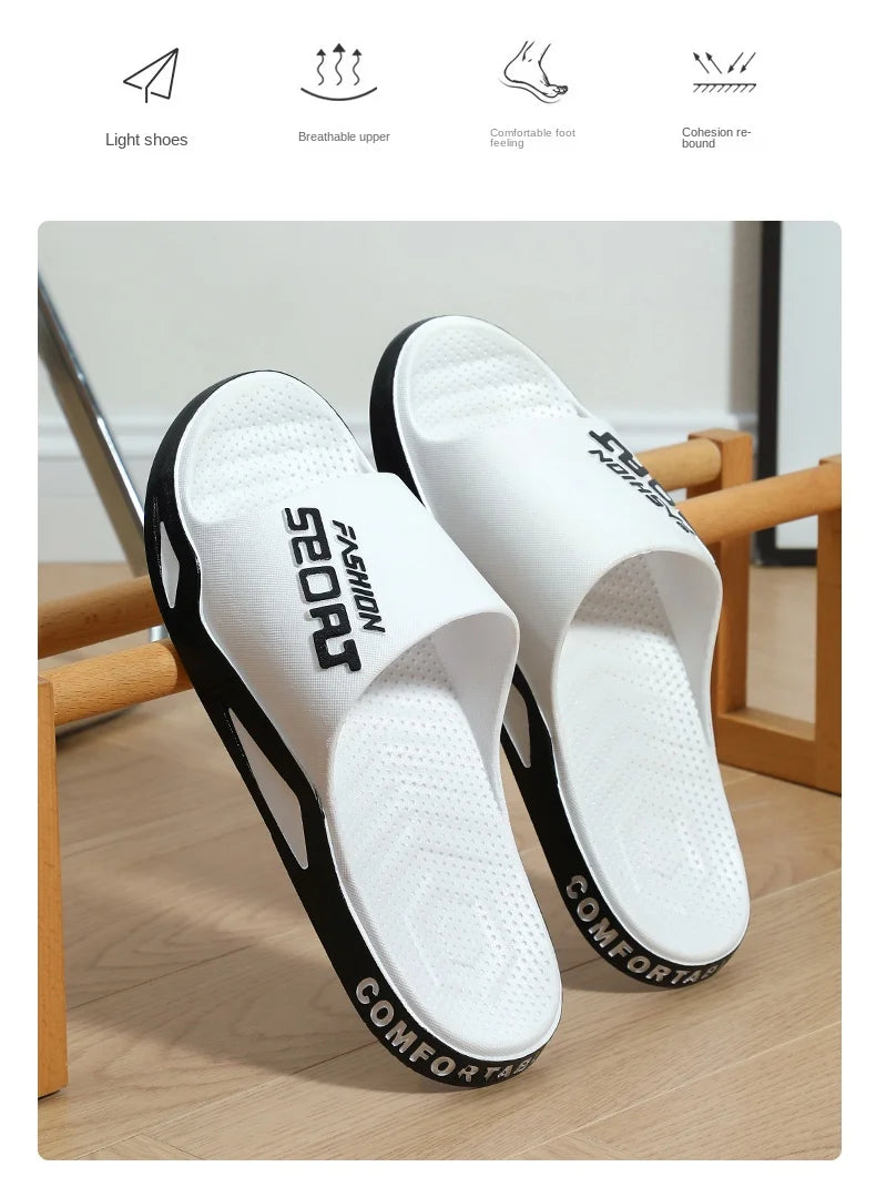 Pantuflas de hombre que se pueden llevar en verano. Sandalias de moda para hombre para baño, casa, antideslizantes, de interior y de casa
