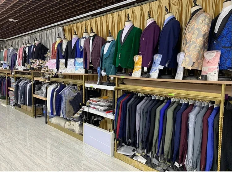 Traje Floral de Hombre con Cuello Alto, Lujoso, con Lentejuelas, Ropa Masculina para Negocios, Bodas, Fiestas de Gala, Blazer y Pantalones