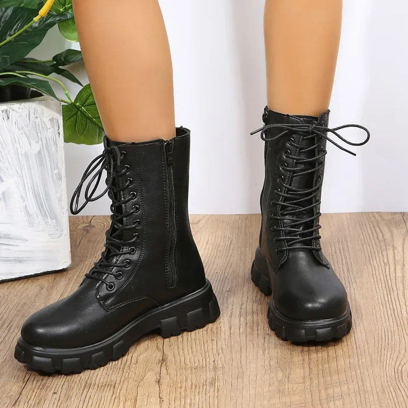 Women’s Mid-Calf Lace-Up Boots