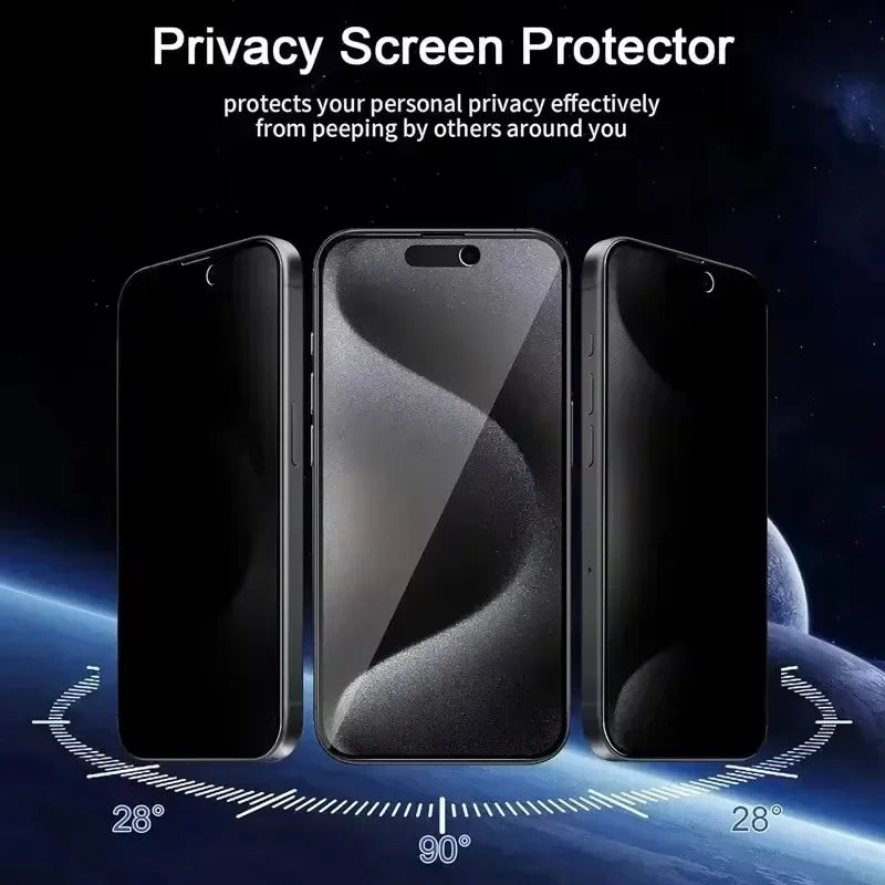 Protection d'écran intégrale pour iPhone 11, 12, 13, 14, 15 Pro Max, 8 Plus, verre anti-espion 8K pour iPhone 16 Pro, XR, XS Max