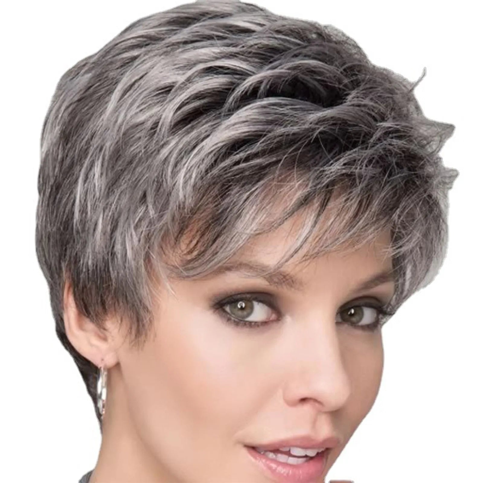Silver Gradient Pixie Wig
