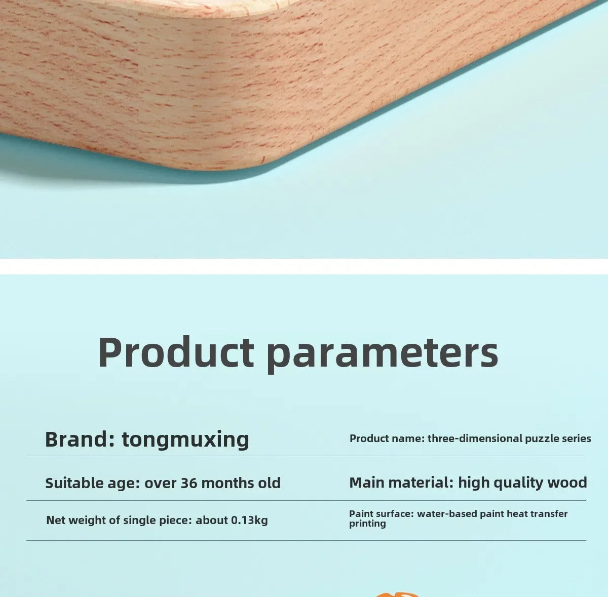 Montessori tegneserie 3D trepuslespill dyr trafikk puslespill leker for barn tidlig læring pedagogisk kognitiv spill barn gaver