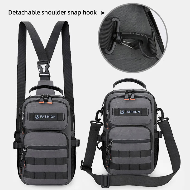 Sac de poitrine de randonnée, sac à dos de voyage multifonctionnel Molle, sac à main léger, pochette pour équipement d'escalade de cyclisme en plein air, grand sac amusant