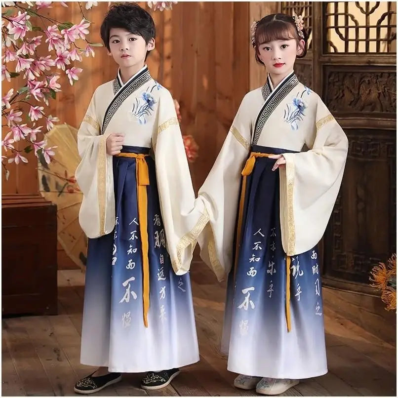 Traje tradicional Hanfu para niños