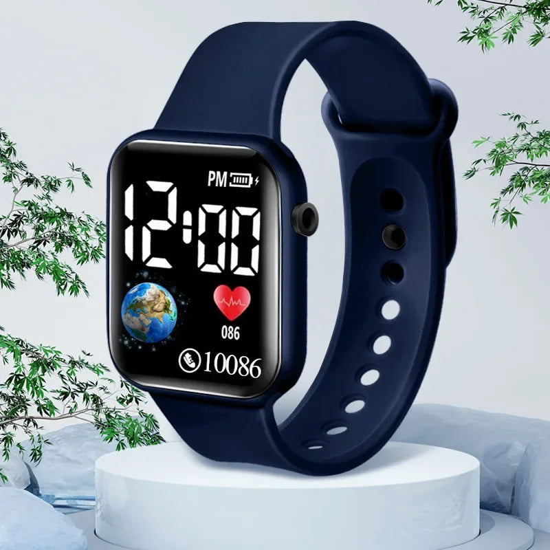 Relojes YIKAZE para niños, reloj digital LED para niños, correa de silicona, reloj electrónico de dibujos animados, reloj deportivo para niños y niñas, regalos