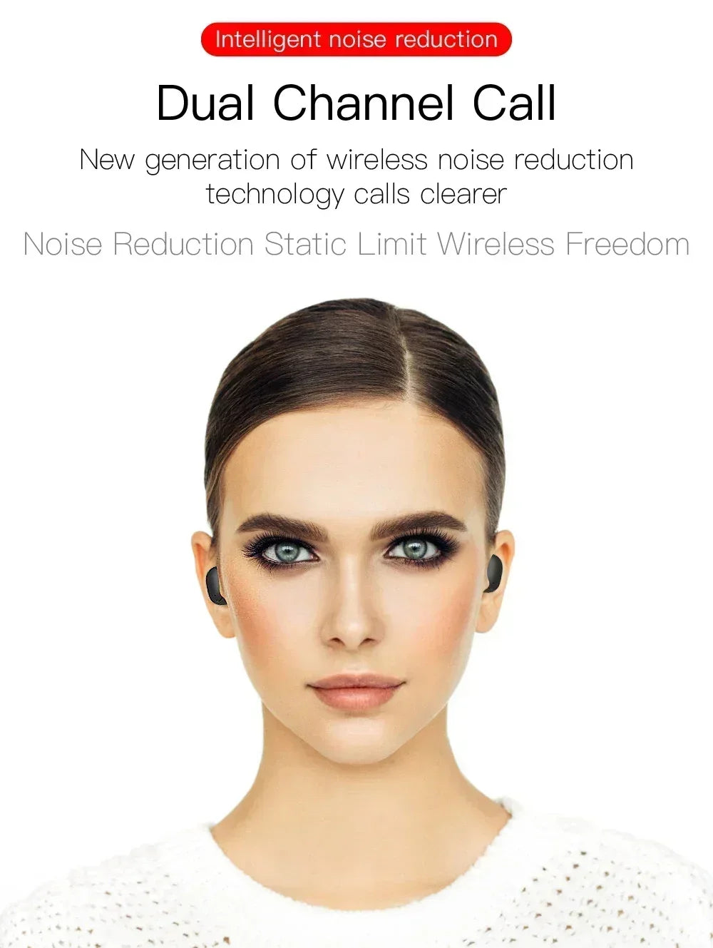 Auriculares inalámbricos Bluetooth E6S, auriculares Bluetooth TWS, audífonos inalámbricos con cancelación de ruido con micrófono