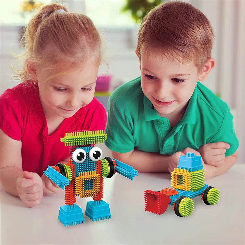 Juguetes de construcción de bloques DIY, ladrillos de modelado educativos para niños, montaje interactivo entre padres e hijos para infantes
