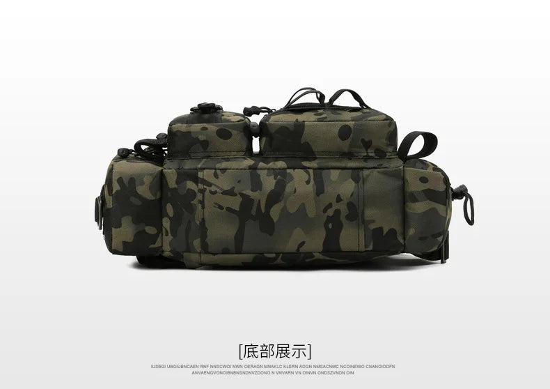 Fishing Tackle Backpack Lure Box Gear Storage Bag Fanny Pack for Men Fly Fishing Backpack with Rod Holder Sling Shoulder Bag