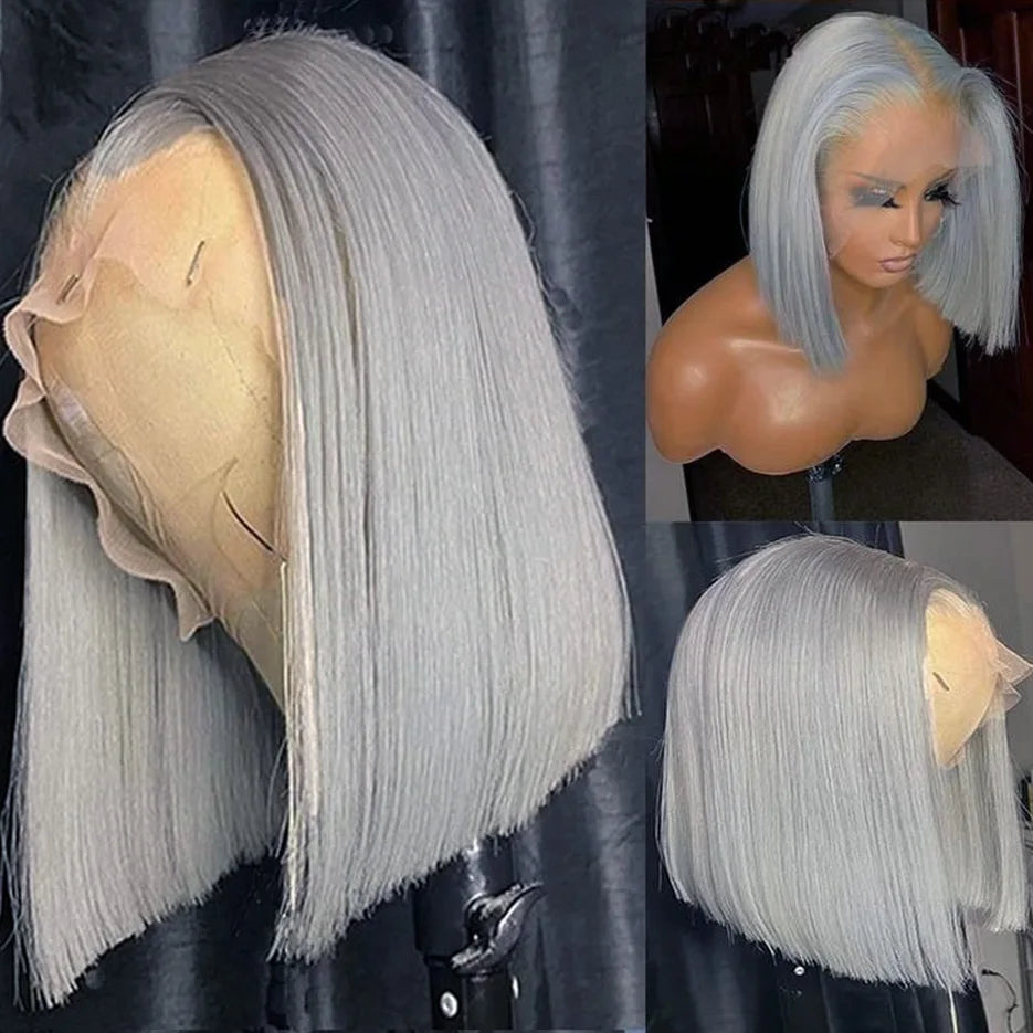 Silver Grey 13x6 Lace Bob