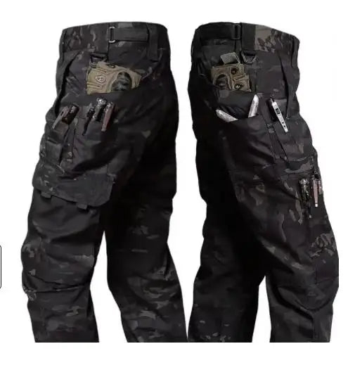 Pantalones de trabajo resistentes al desgaste para hombre, multibolsillos, cargo rectos, pantalones tácticos para correr al aire libre, pantalones casuales de primavera y otoño