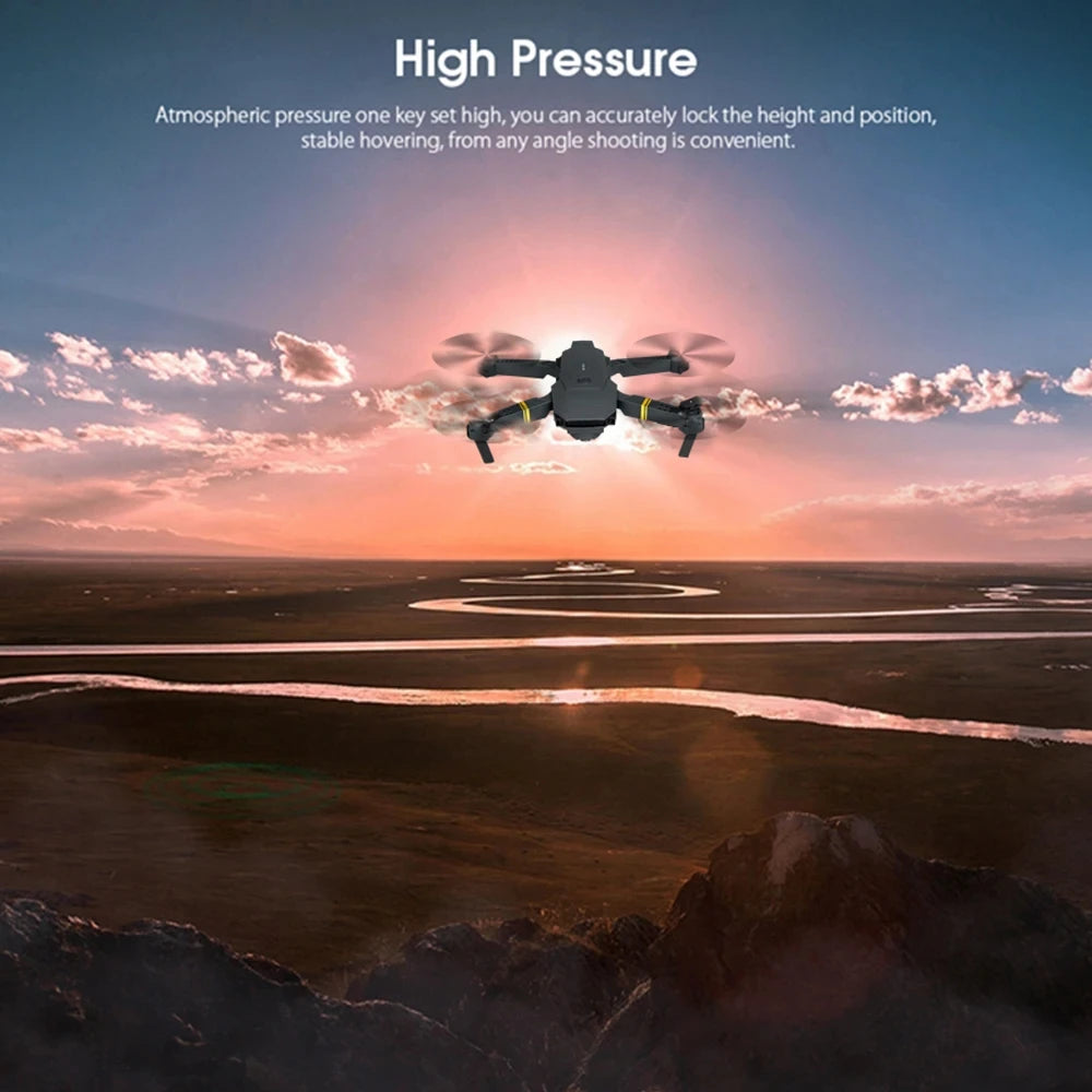 KBDFA – Mini drone E58 WiFi FPV, quadricoptère pliable avec batterie, caméra HD 1080P 4K, hélicoptère RC, jouets, cadeau