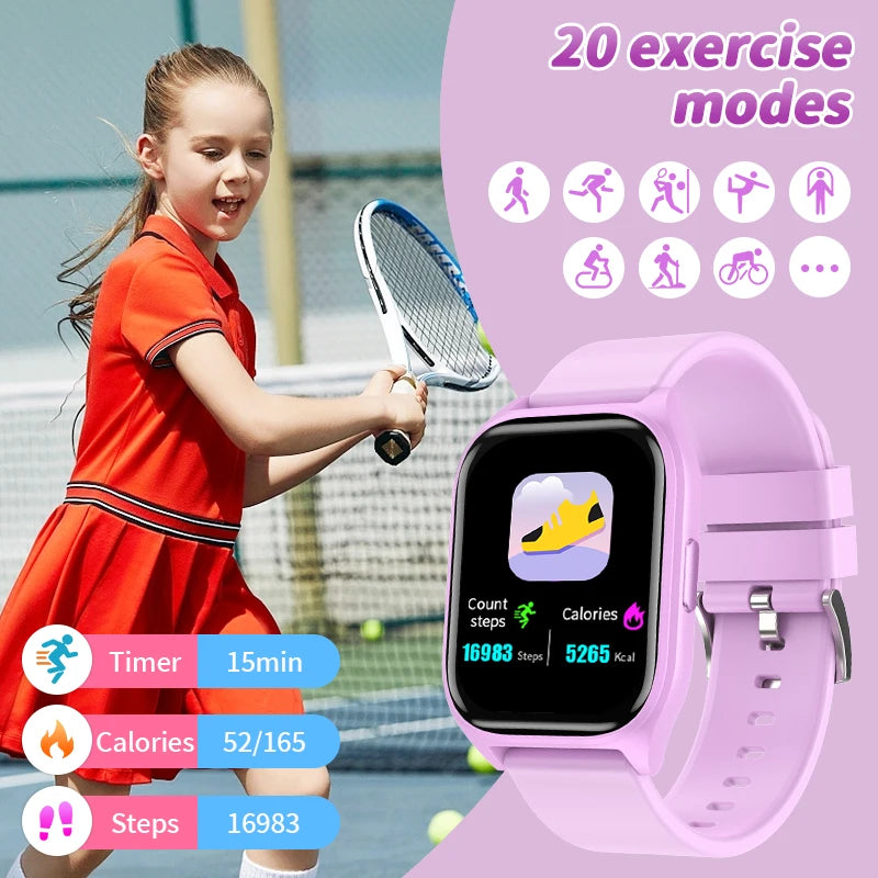 Kids Smart Watch Girls Boys SmartWatch for Kids Smartwatch Gifts for 4-15 Years Old Sports Pedometer Birthday Gift for Children