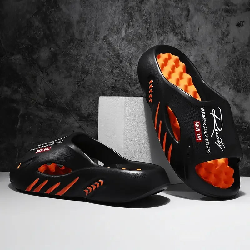 Pantoufles de massage en EVA pour hommes – Douces, offrant un bon soutien et parfaites pour l'été