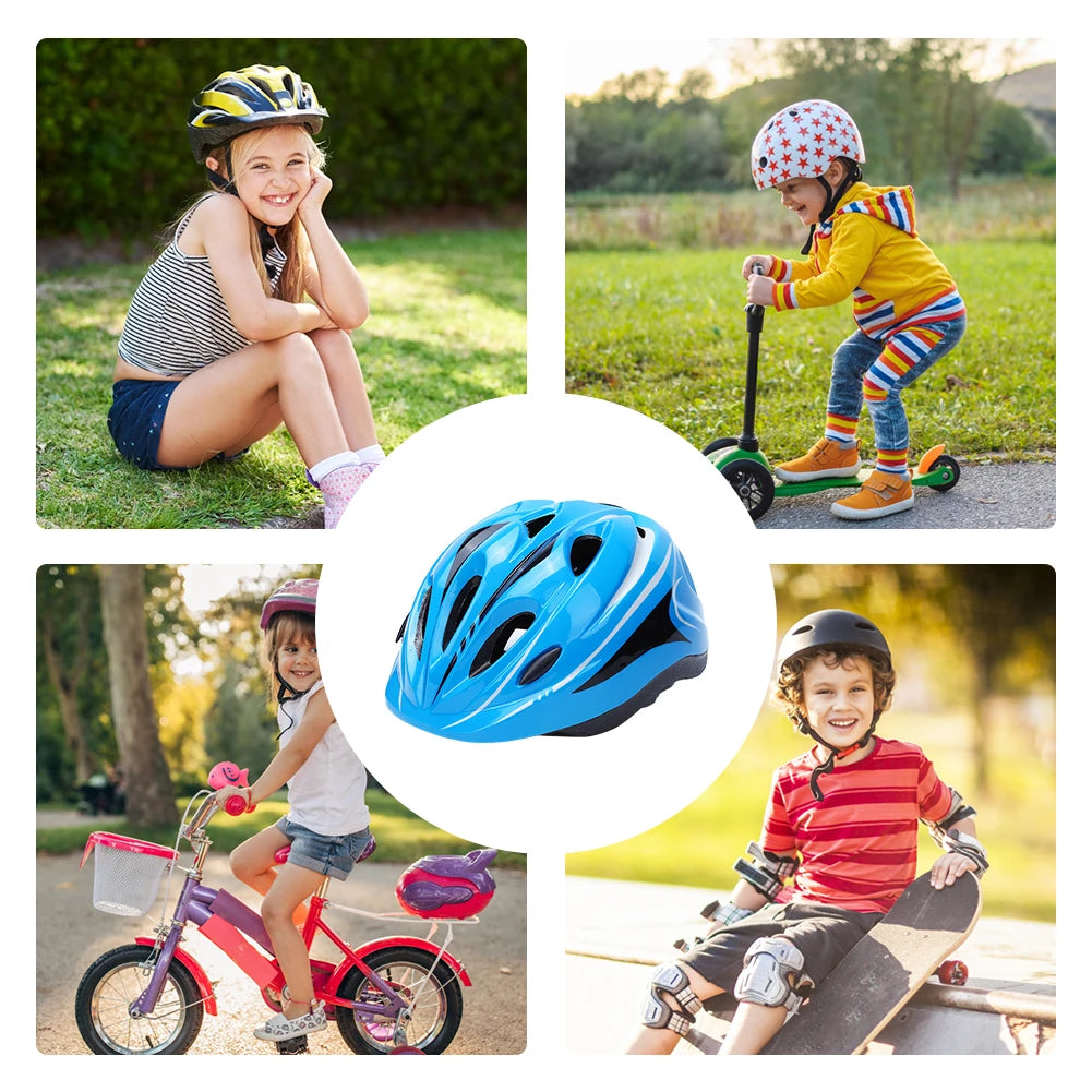 Casco para monopatín, patinete o bicicleta para niños, set de equipo de protección deportiva con rodilleras, coderas y muñequeras para niños y niñas, casco de esquí