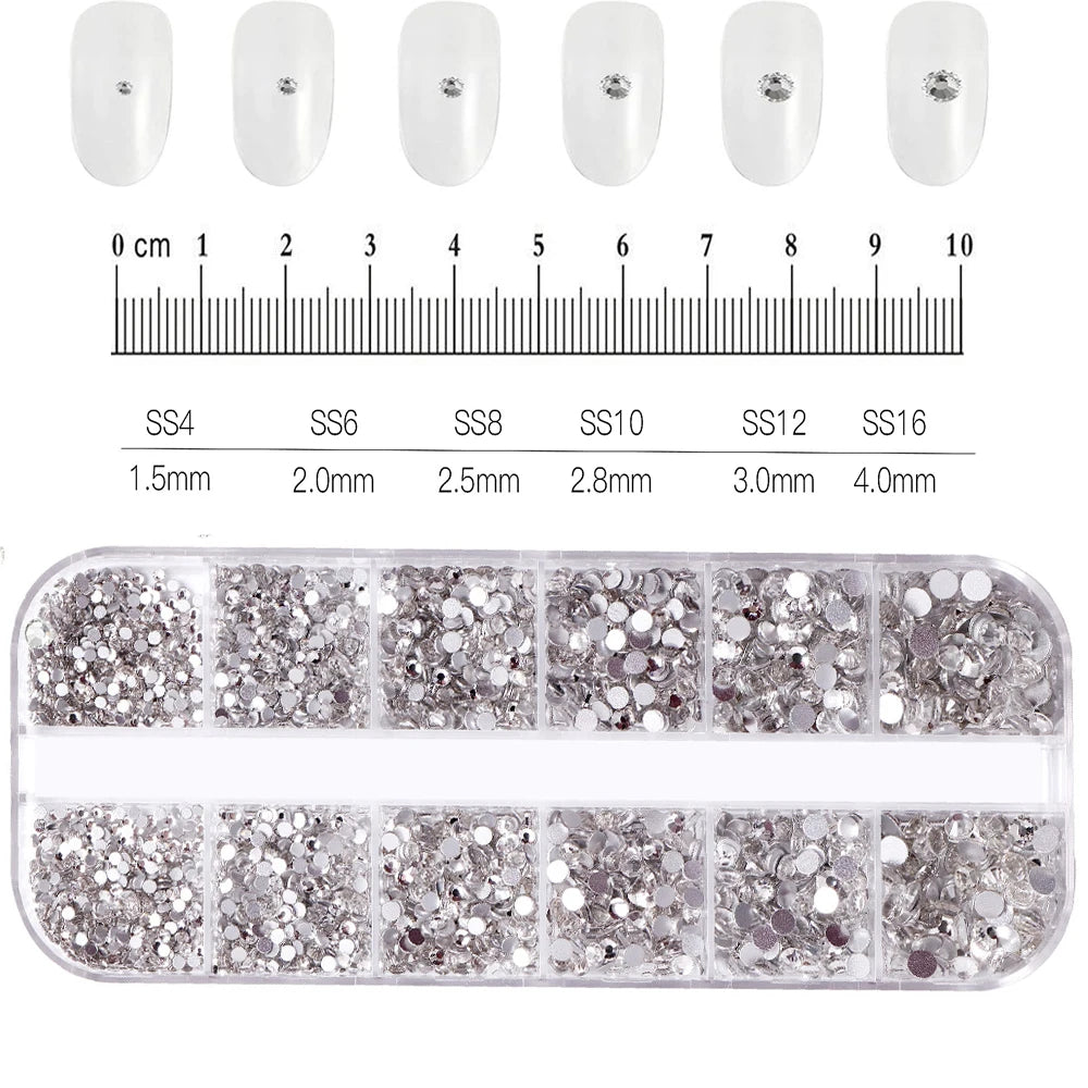 180 Uds. diamantes de imitación de cristal AB de espalda plana, gemas de diamantes de formas múltiples, piedras de cristal azul púrpura para decoración de uñas DIY