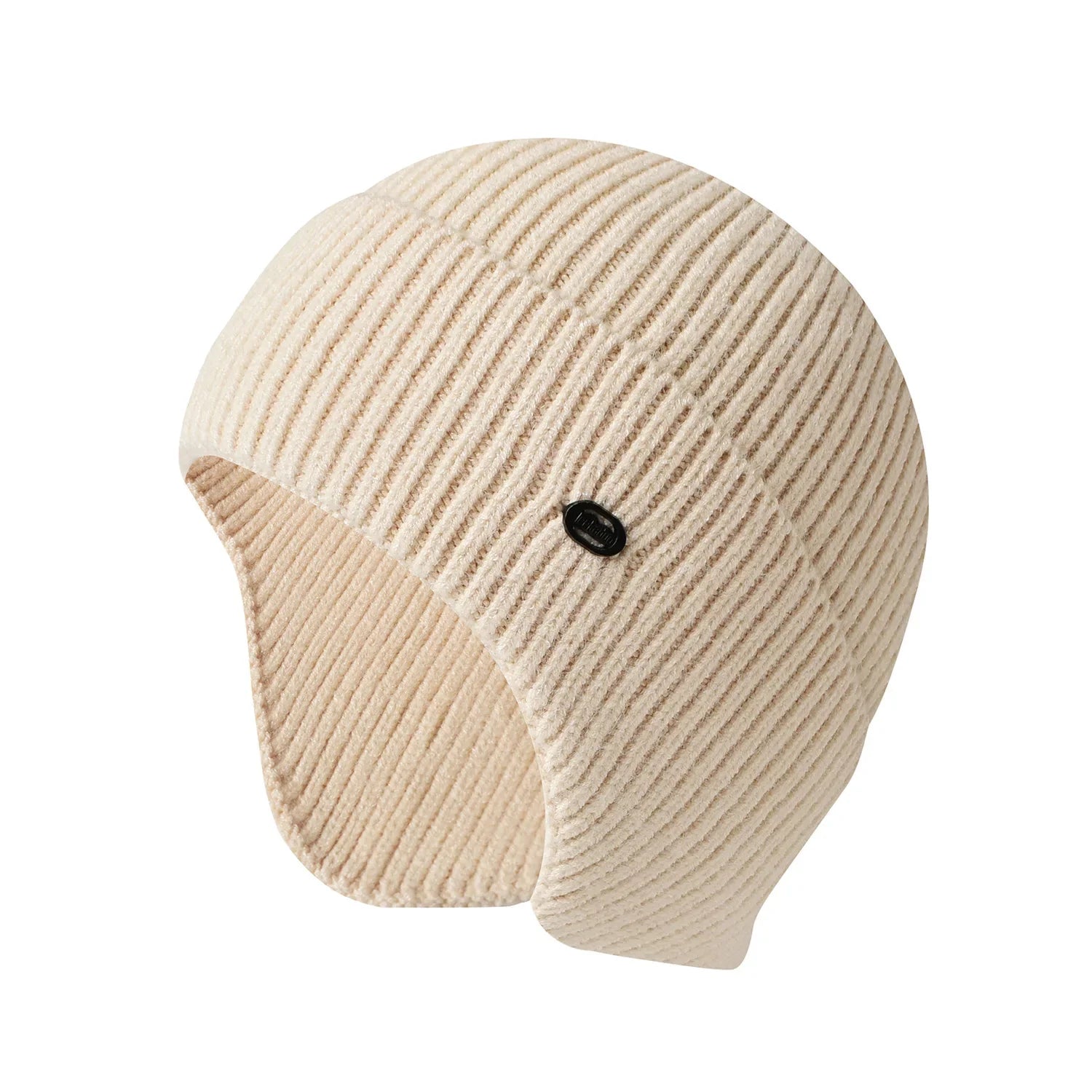 Gorro de invierno unisex de imitación de terciopelo de conejo para hombres y mujeres, gorro de punto de lana con orejeras, protección térmica para las orejas, gorro de ciclismo y esquí