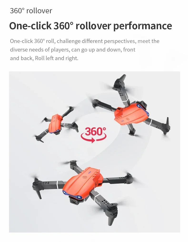 Dron RC 2024 E99Pro profesional 4K con cámara HD gran angular de 1080P, helicóptero plegable, WIFI FPV, función de mantenimiento de altura, juguete de regalo