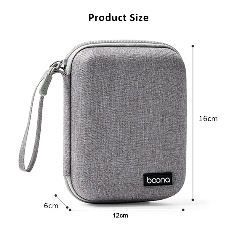 Boona Étui rigide pour alimentation d'ordinateur portable, étui de transport pour souris, sac pour accessoires électroniques pour MacBook