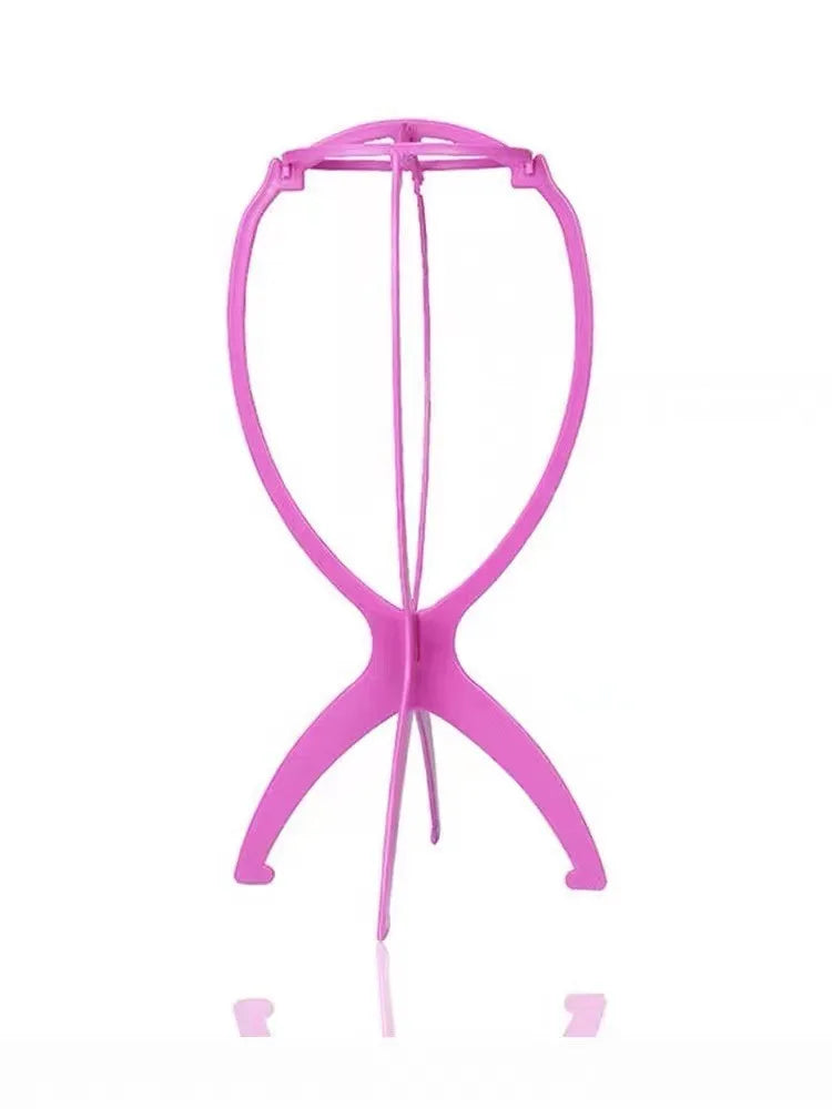1PCS Soporte Plegable para Peluca Plástico Ajustable Portátil Soporte de Exhibición para Sombrero Maniquí Duradero Cabeza de Maniquí Plástico Negro, rosa, azul